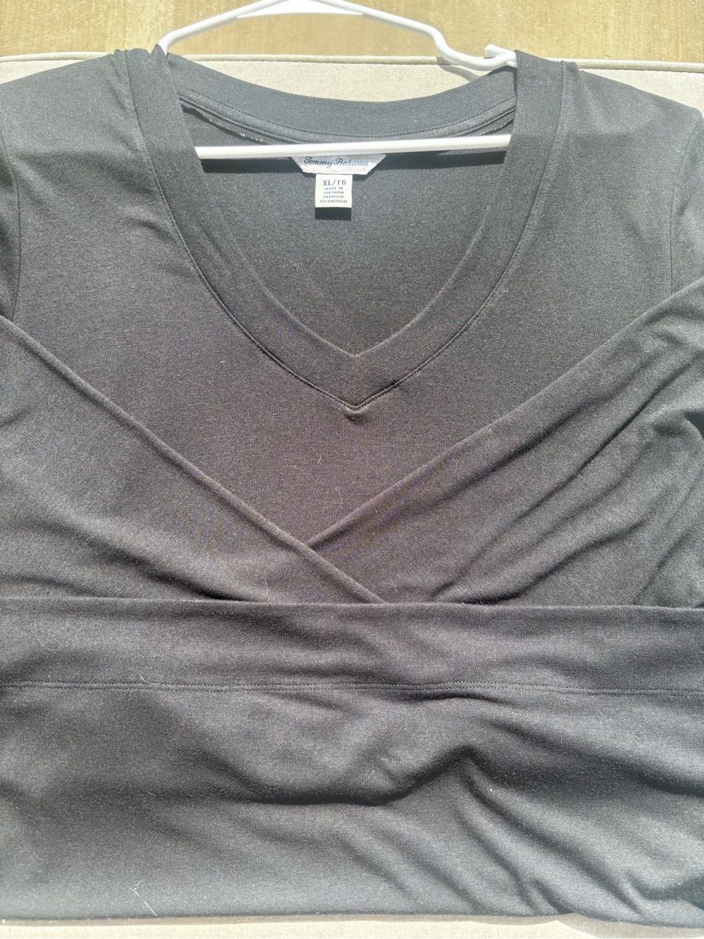 Tommy Bahama Black Long Sleeve T shirt EUC